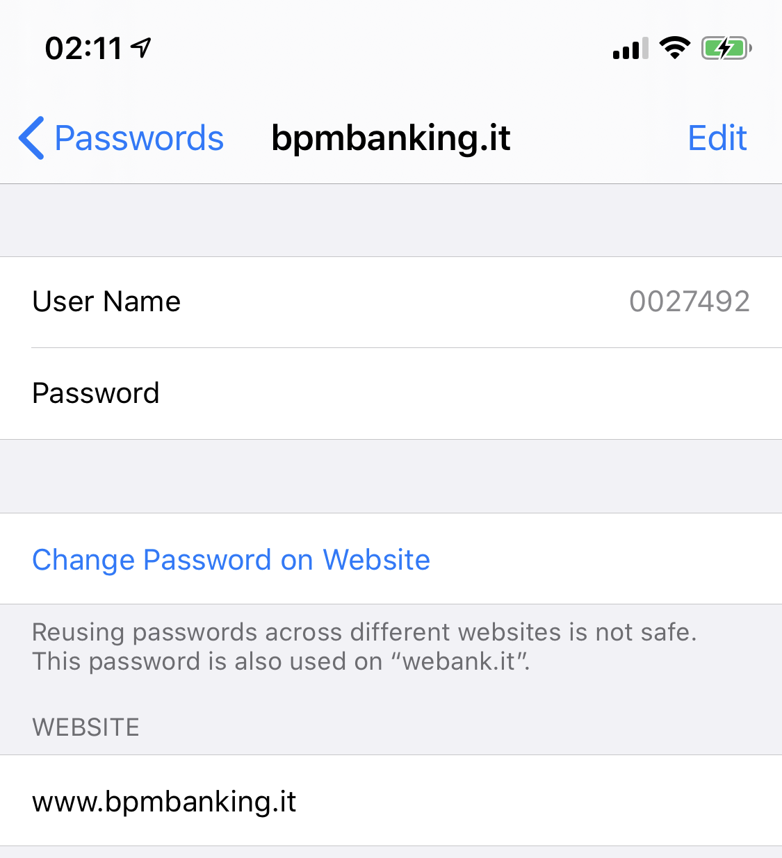 screenshot di coordinate bancarie dal quale iOS leva la password screenshot di coordinate bancarie dal quale iOS leva la password